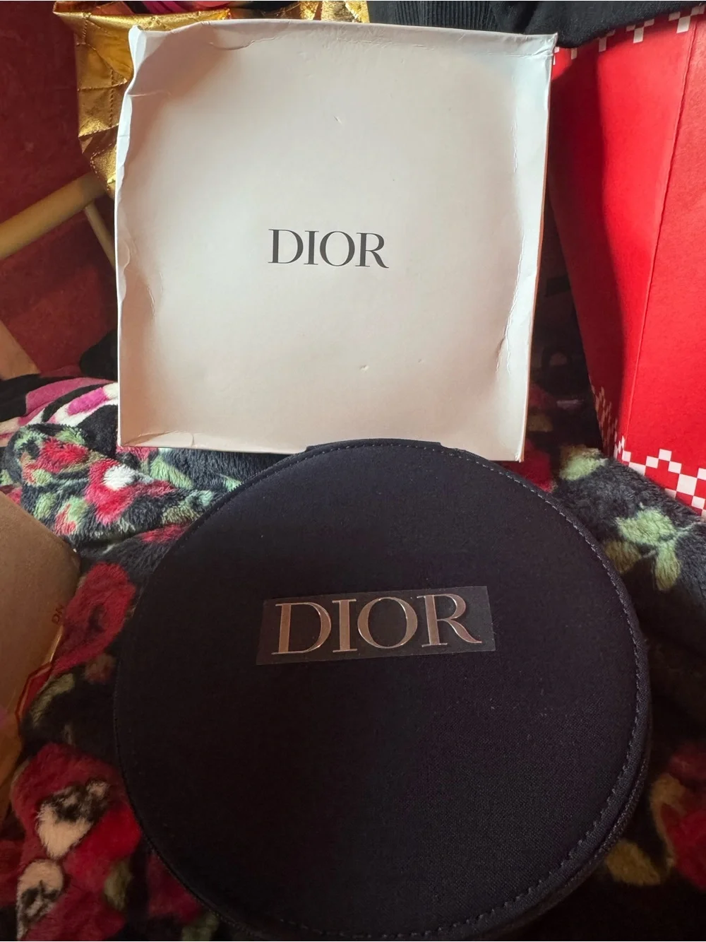 Dior Navy Vanity Case With Mirror